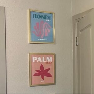 2 Gold Photo Frames Prints